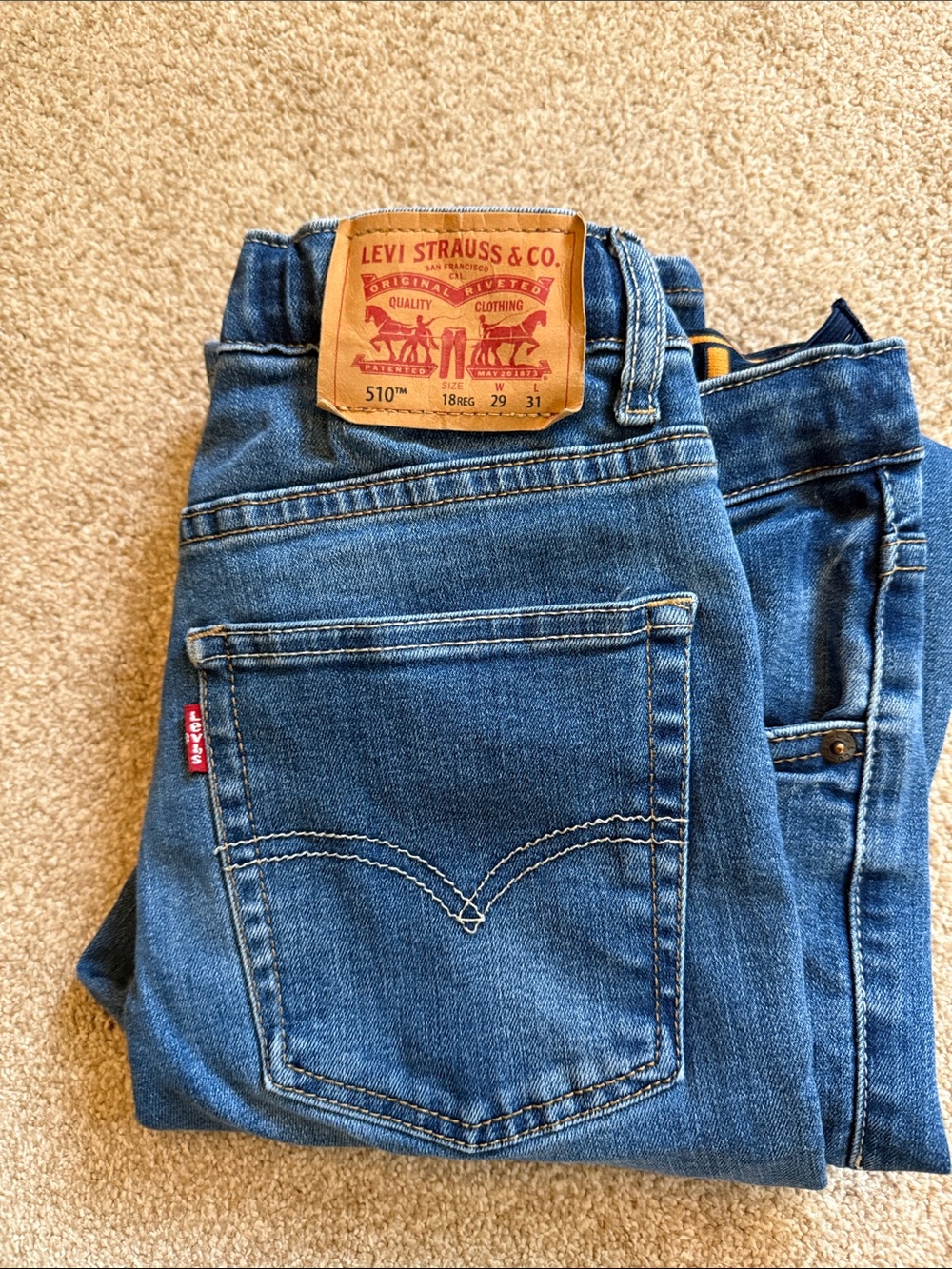 Boy’s 510 Levi’s Jeans 18 Reg 29X30